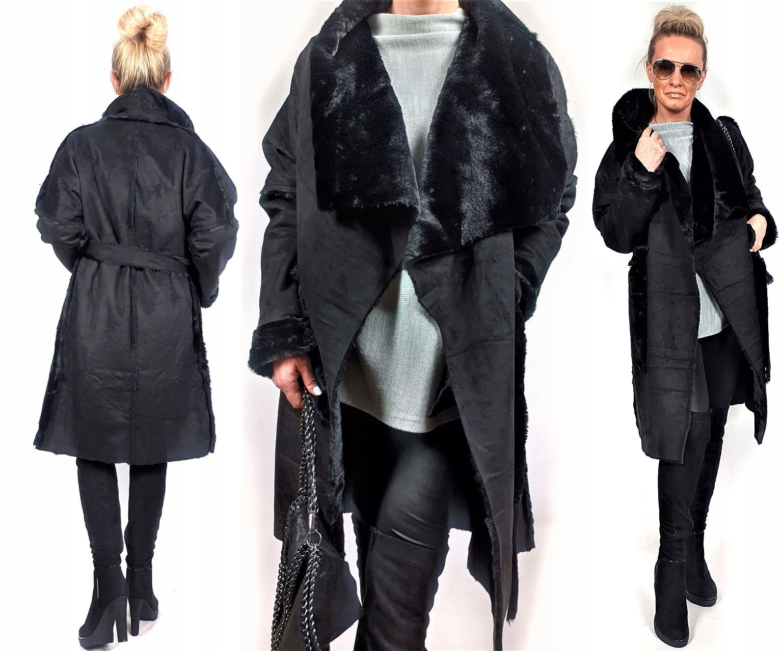 

Płaszczyk Futerko Eko Kożuch Zimowy Futro Luxury