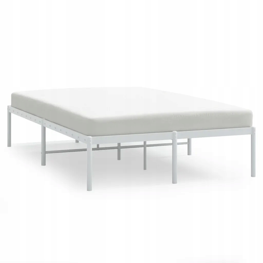 Klasický kovový rám postele 207x125x31 cm bílý