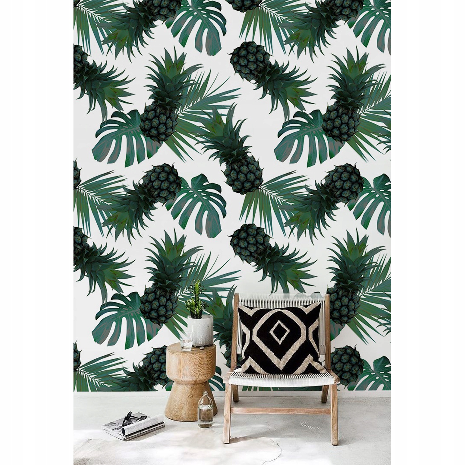 

Fototapeta Zielone abstrakcyjne ananasy 250x104 cm