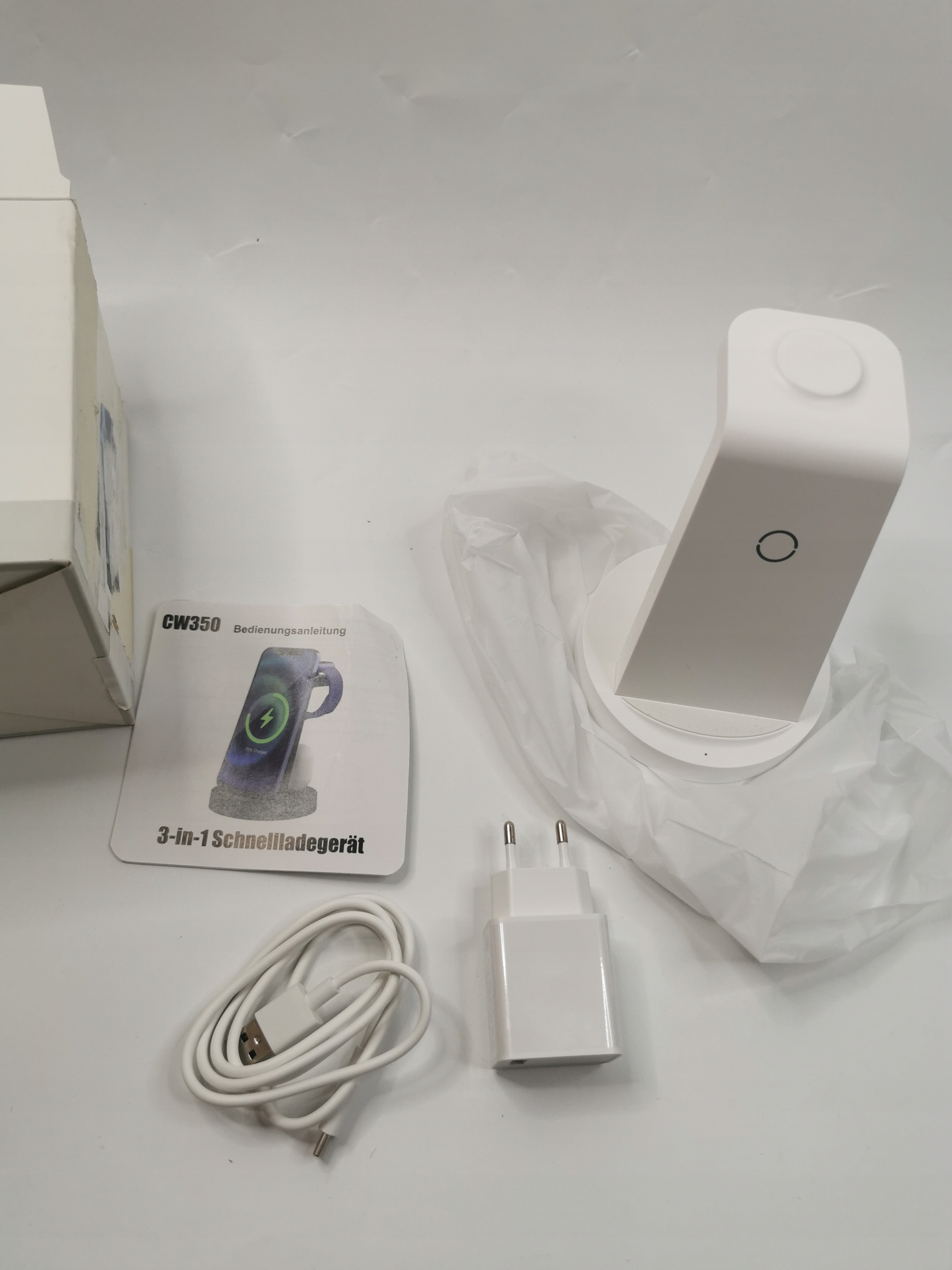 ŁADOWARKA BEZPRZEWODOWA 3W1 CW350 TELEFON ZEGAREK Marka Inna