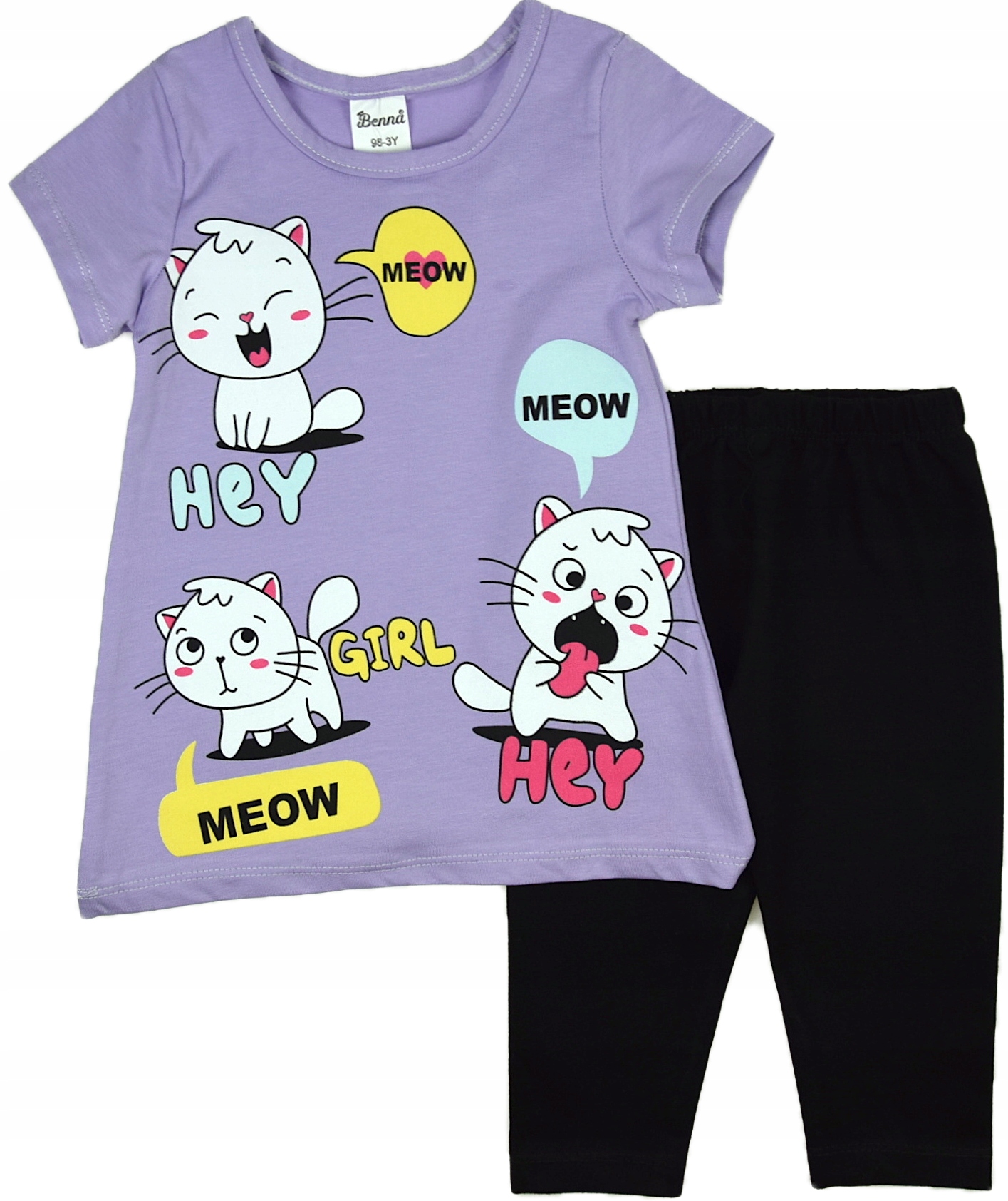 

Komplet Dla Dziewczynki Tunika Legginsy Kotki 110