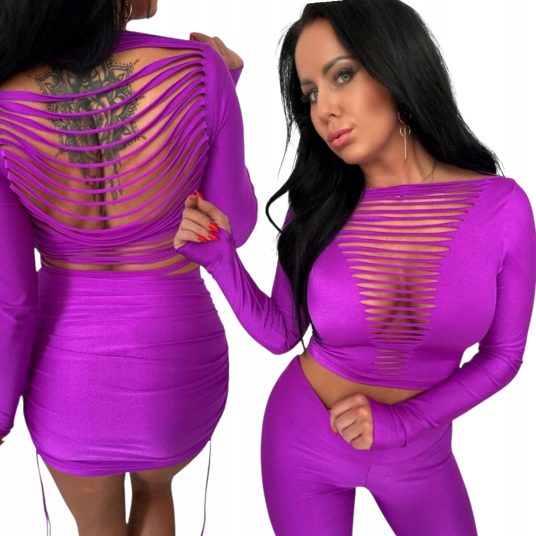 Dámská halenka s krátkým výstřihem, elastický výstřih, zadní část, sexy top, velikost L 40