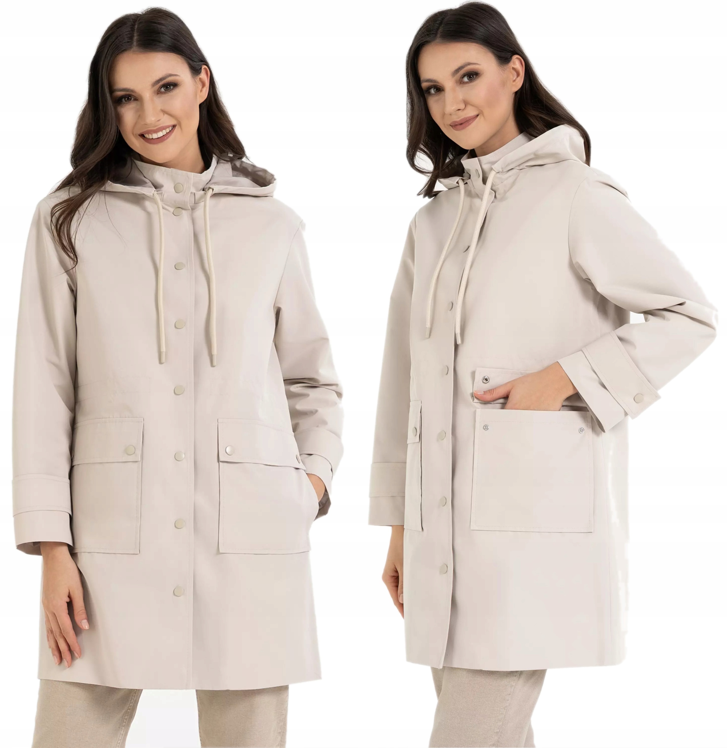 Dámská bunda Parka proti dešti s kapucí Přechodná Béžová Moraj XL