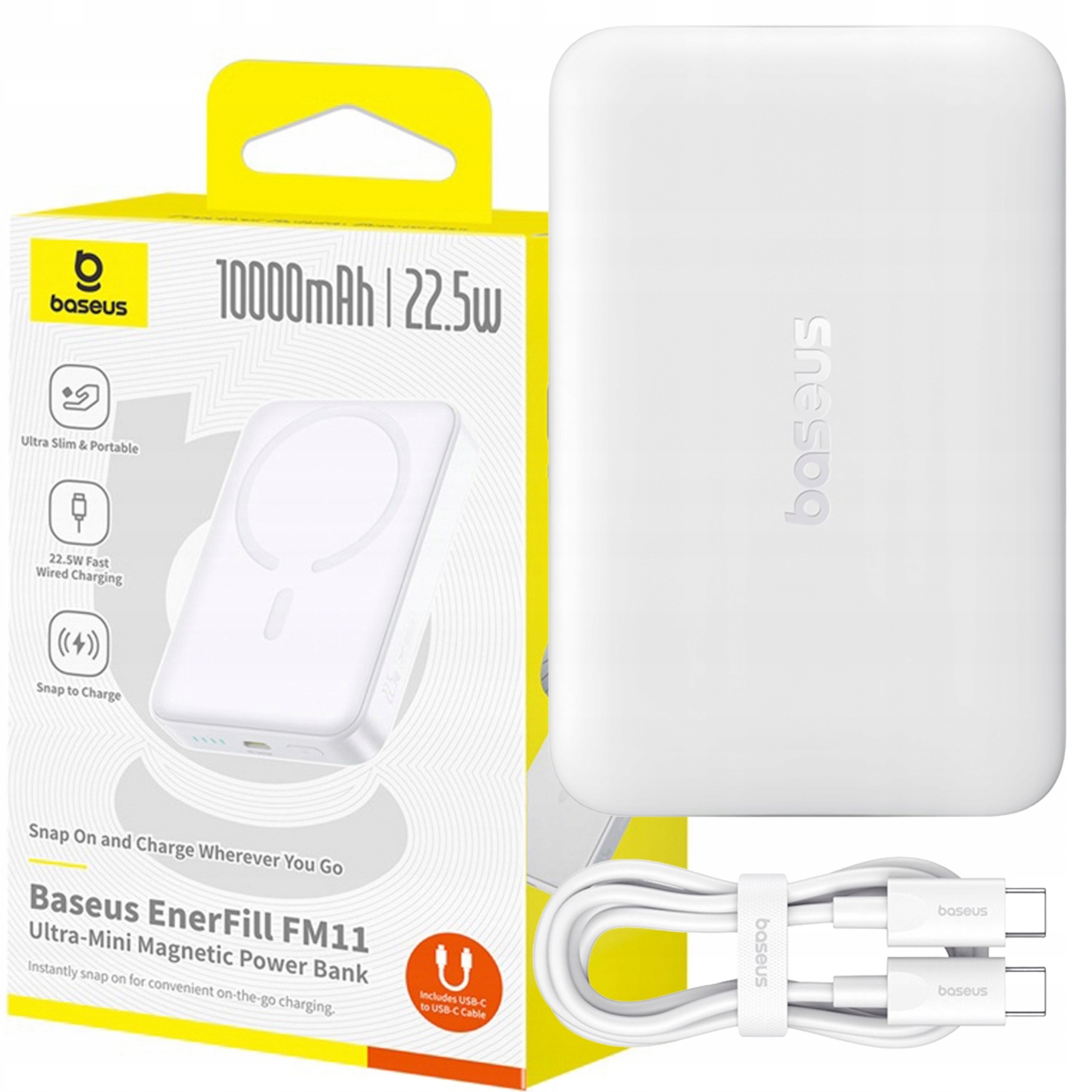 Baseus Power Bank 10000 mAh 22,5W Indukční Magnetický MagSafe Rychlý
