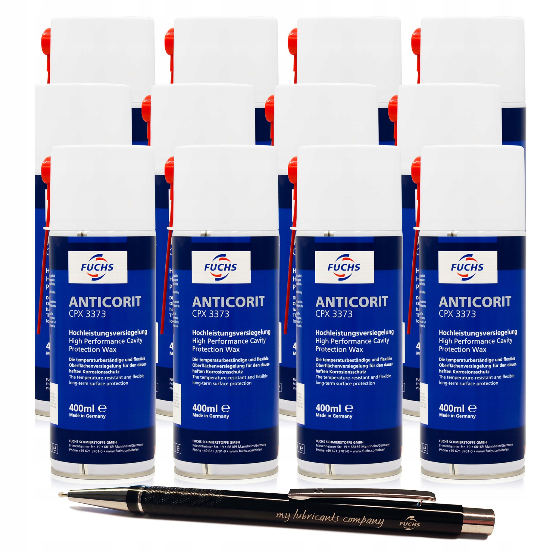 12 x FUCHS ANTICORIT CPX 3373 ŚRODEK ANTYKOROZYJNY 400 ml DYSTRYBUTOR
