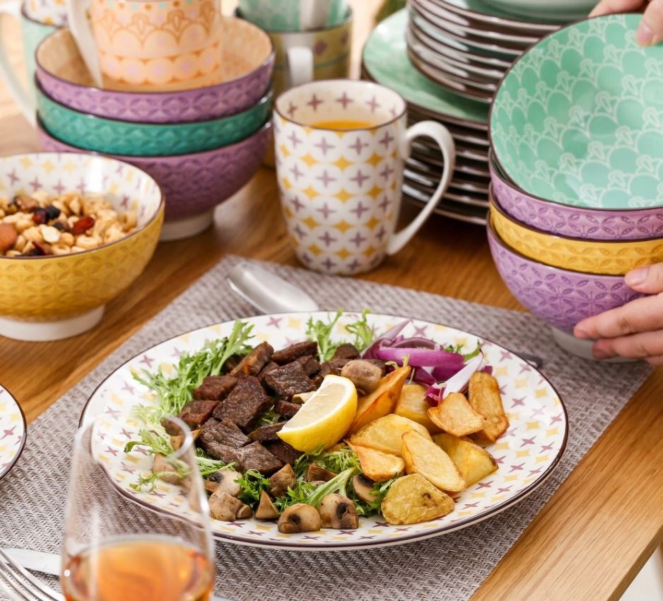 VANCASSO TULIP zastawa obiadowa 4osoby/16szt Kod producenta VC-TULIP-SLX1