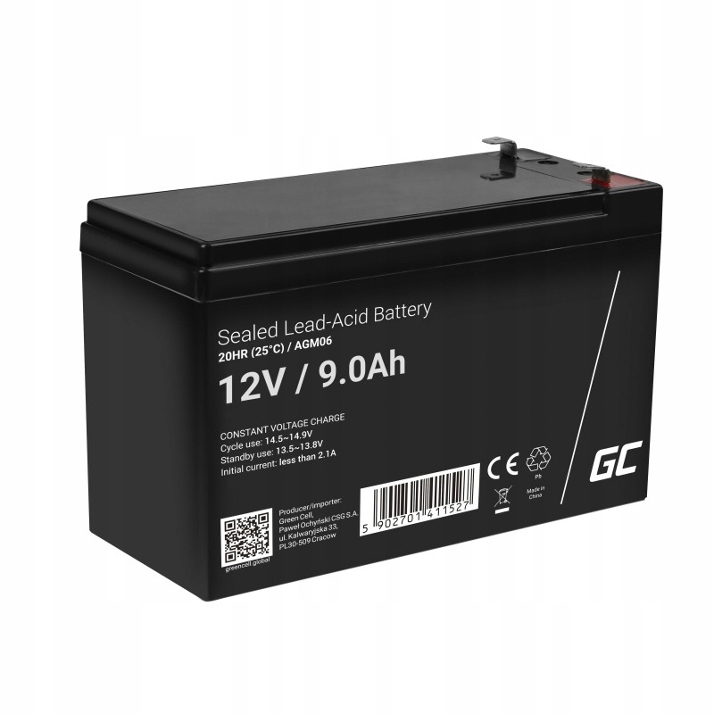 

Green Cell Akumulator Agm 12V 9Ah