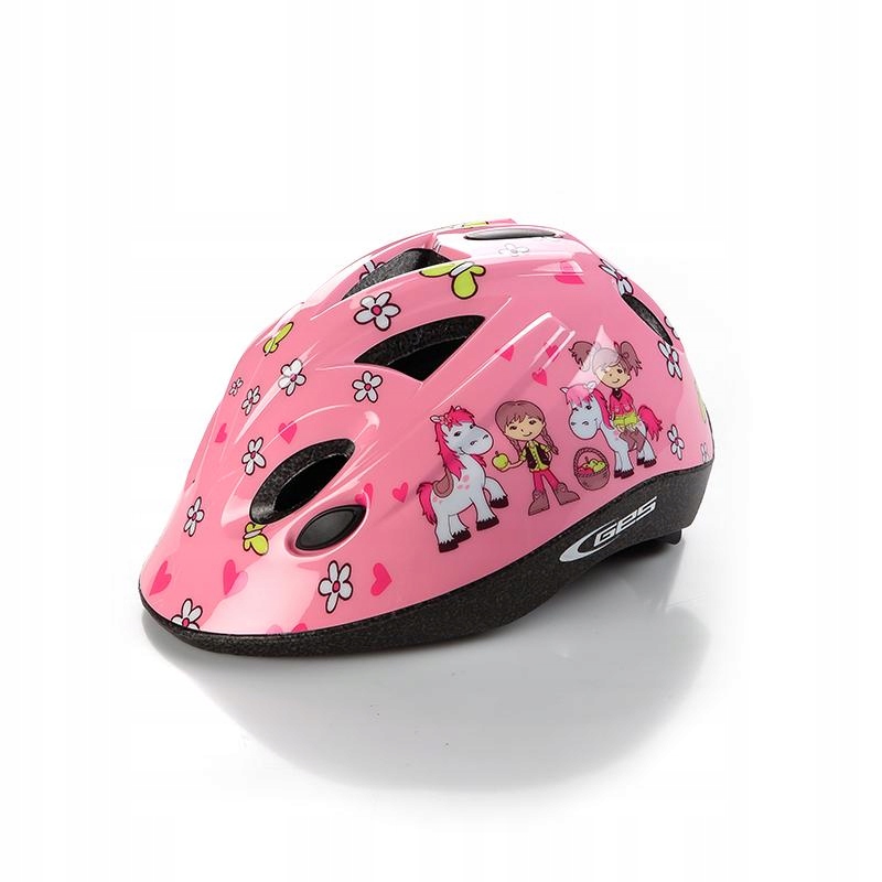 kask dziecięcy Ges koniki różowy dla dziewczynki