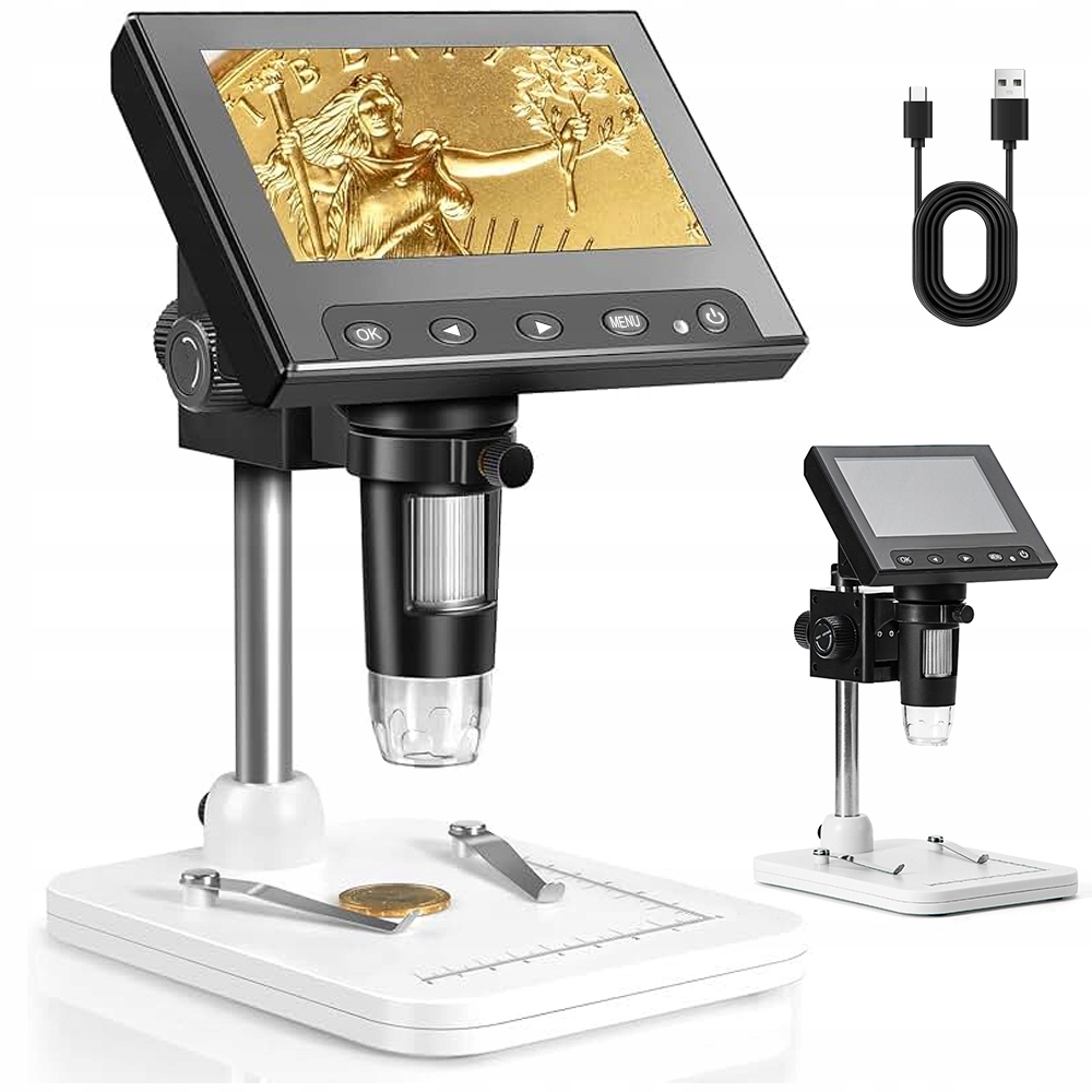 Digitální Usb mikroskop pro učení Ekran Pc LCD Hd 1080P 8x Led Zoom 1000x