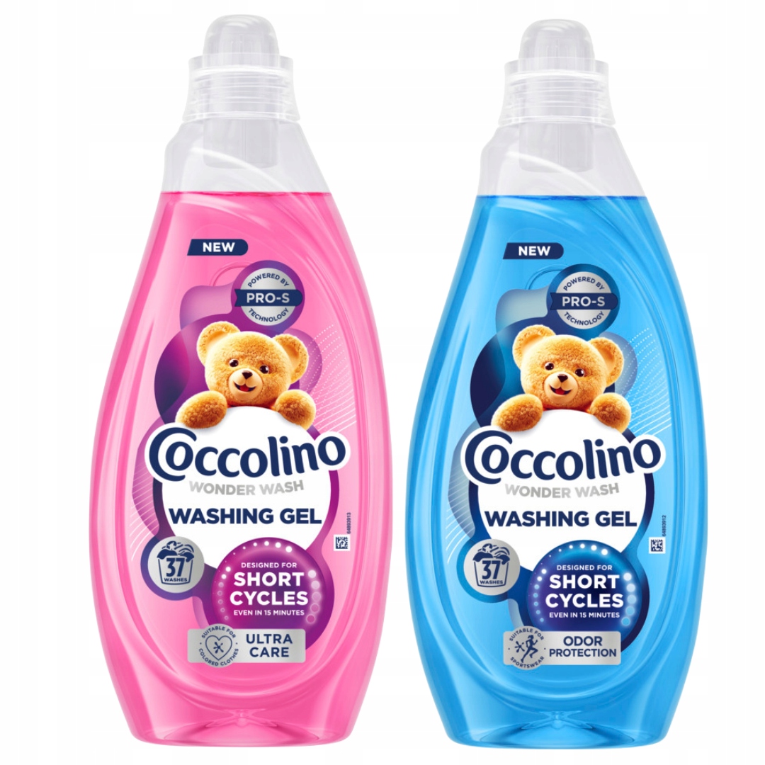 Coccolino Wonder Wash Żel do prania Krótki cykl 37 prań 1480ml x2