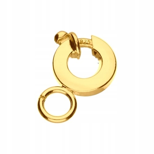 Velké zapínání typu federing stříbro pozlacené