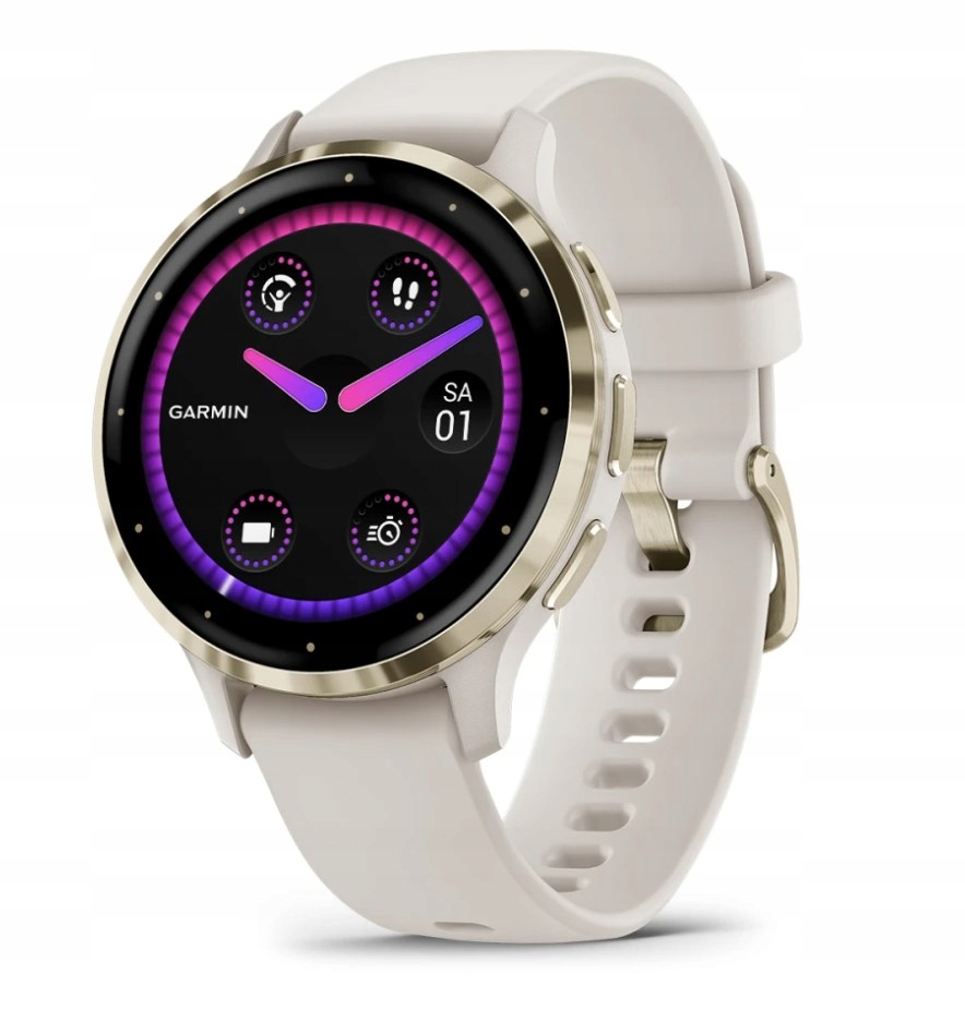 Garmin Venu 3S 41mm złoty smartwatch Gps Amoled 010-02785-04