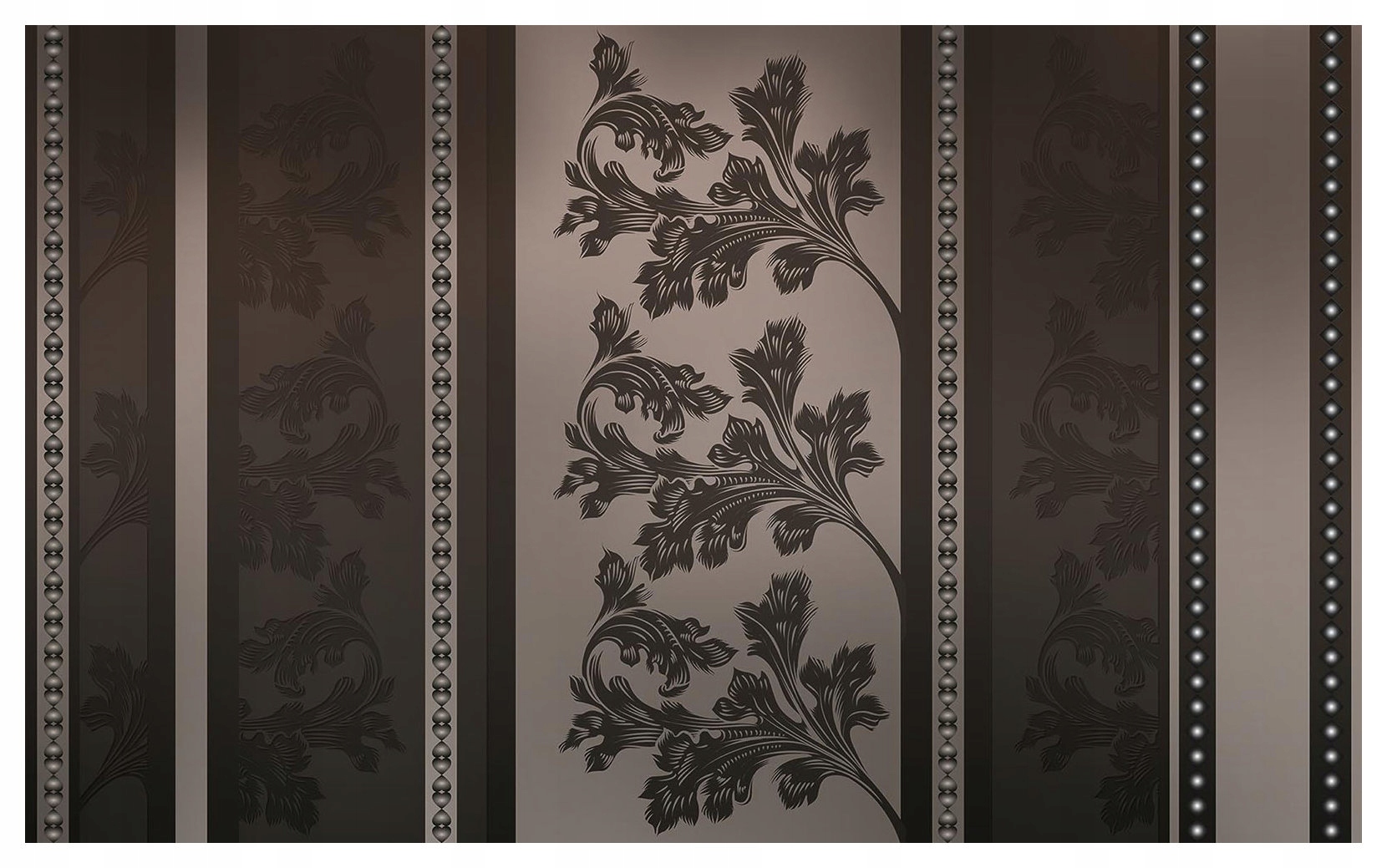 Fototapeta Damask Béžovo-hnědý ornament 416x254 Klasický vzor lepidlo