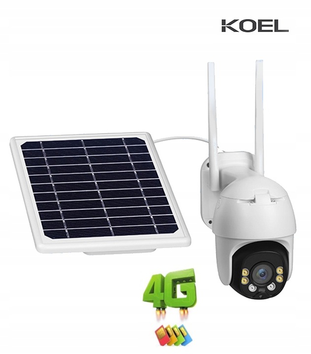 KAMERA OBROTOWA SOLARNA 1080 IP67 GSM 4G KOEL