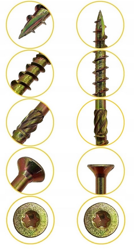 WKRĘTY CIESIELSKIE DO DREWNA CS 4,5x50 TORX ŁEB STOŻKOWY DOMAX 200 SZTUK Producent Arvex