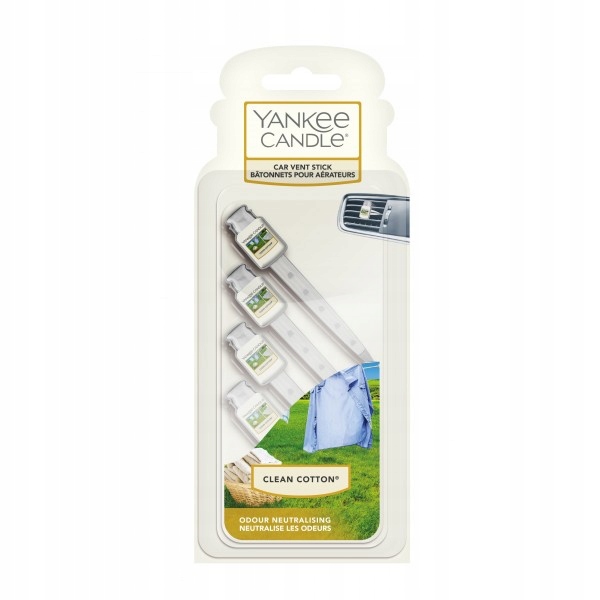 Автомобильный ароматизатор Yankee Candle Clean Cotton 28 г x 4 шт.