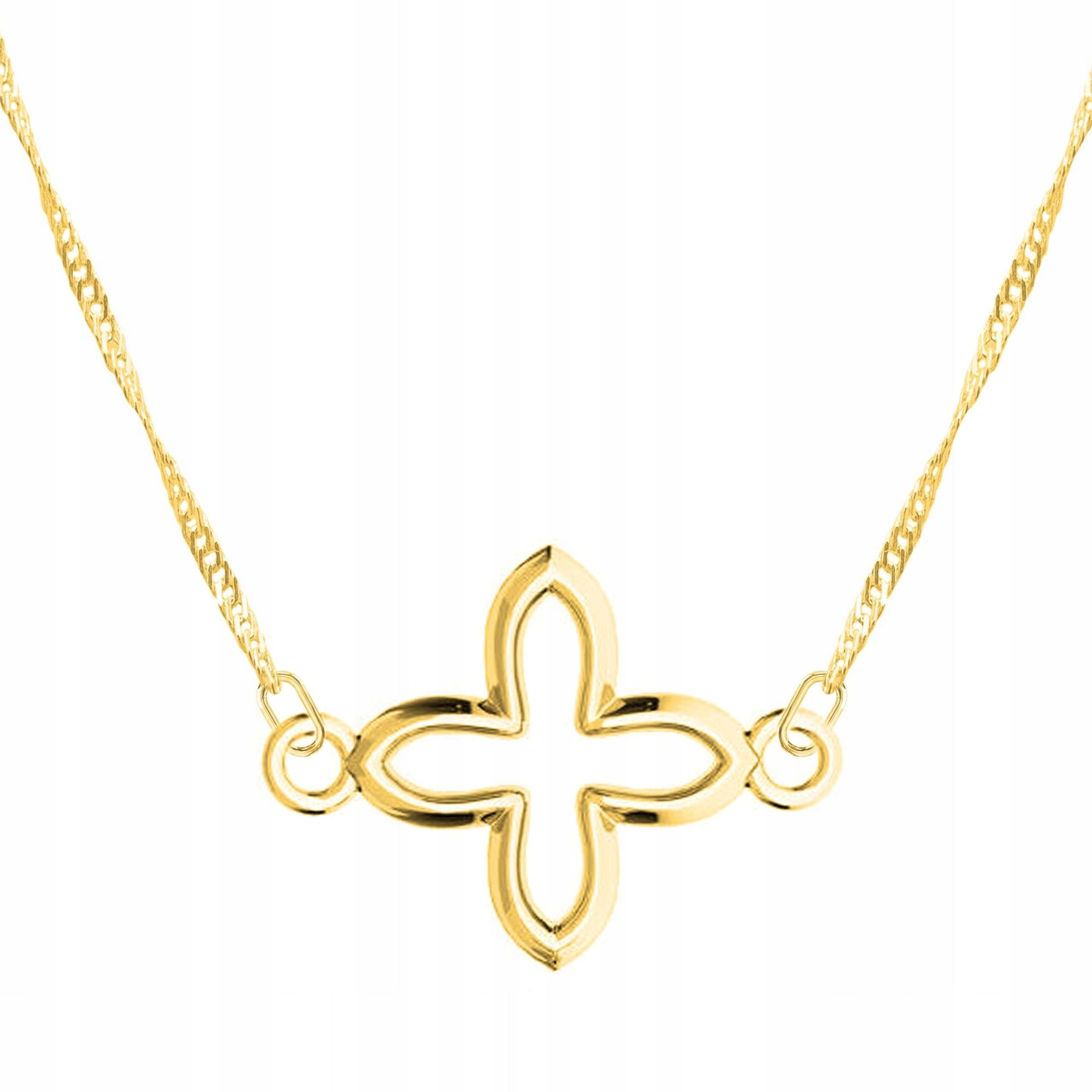 Zlatý náhrdelník s křížkem křížek Stříbro 925