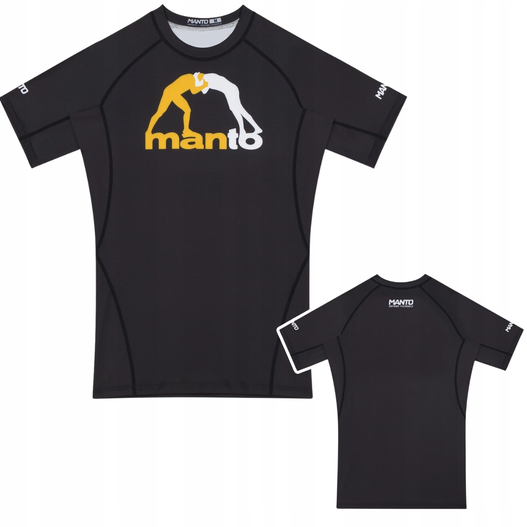 Manto Rashguard Logo czarny krótki rękaw rozm. L