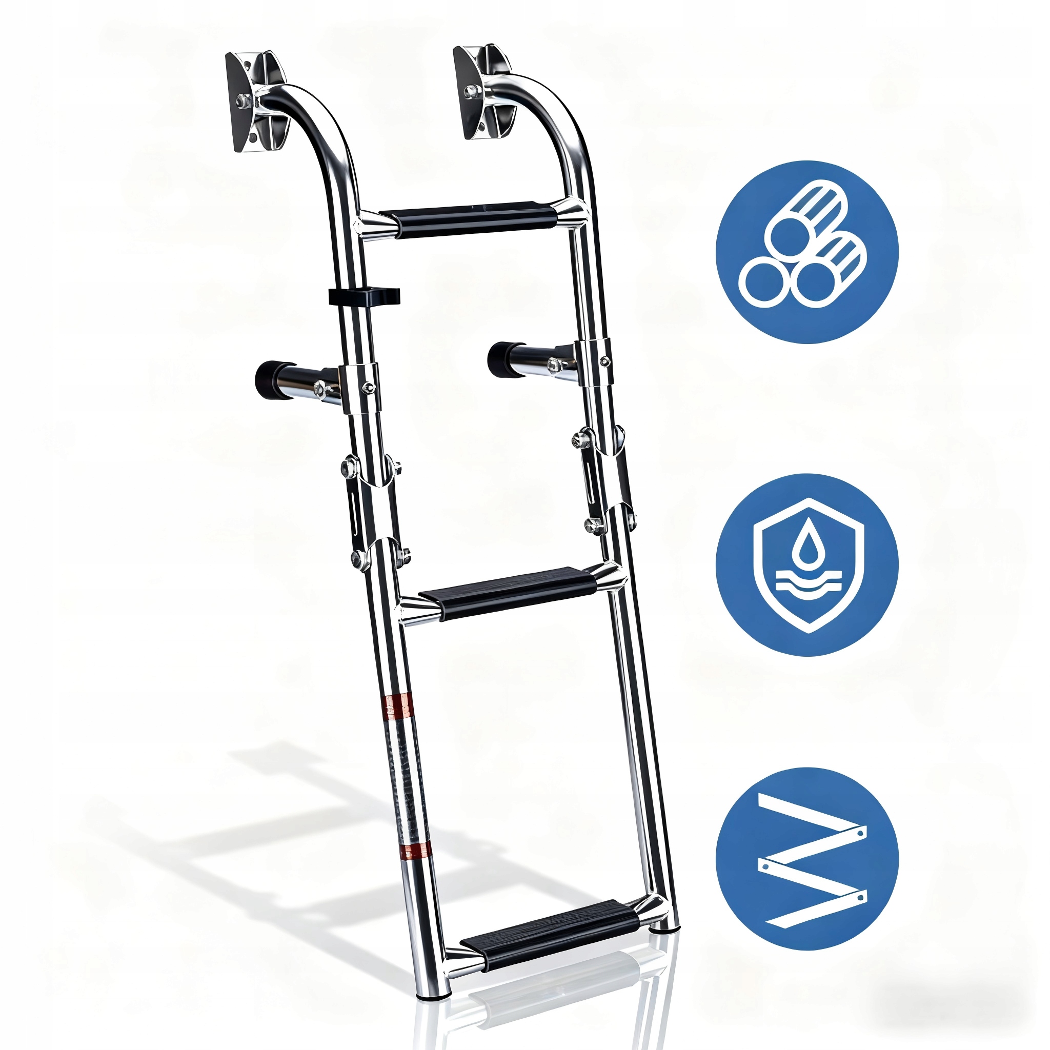 2 1 Skládací Žebřík Z Nerezové Z Nerezové Oceli Na Loďní Palubu