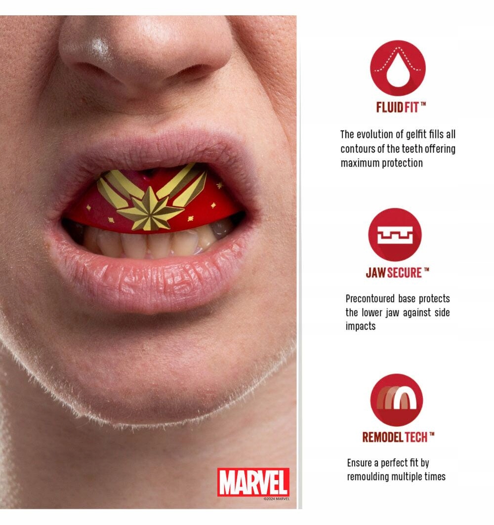 SAFE JAWZ OCHRANIACZ SZCZĘKI MARVEL CAPTAIN MARVEL DO 11 LAT Marka inna