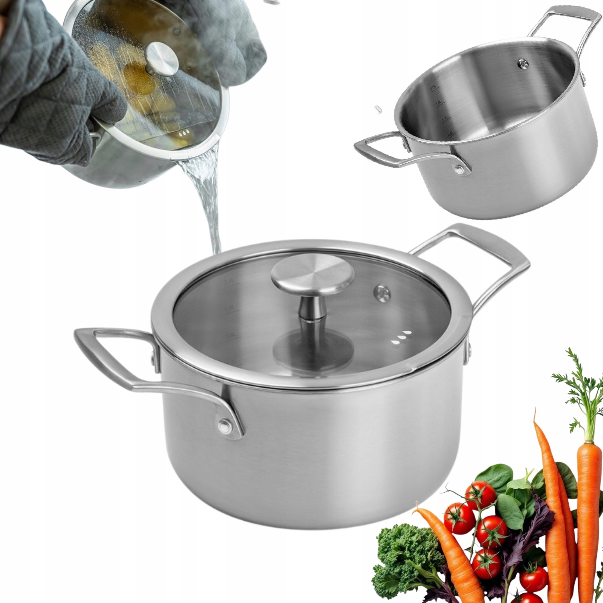 Remoska Proxima Hrnec Z Nerezové oceli 24 cm 5 l