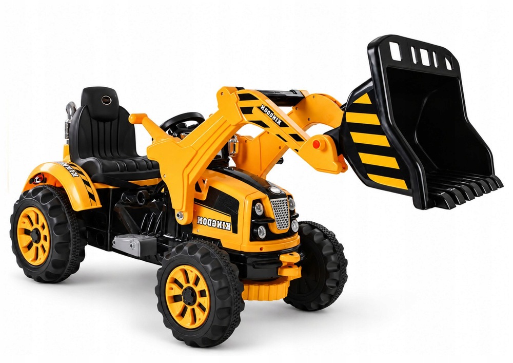Traktor na akumulator z Łyżką Koparka Pomarańczowy