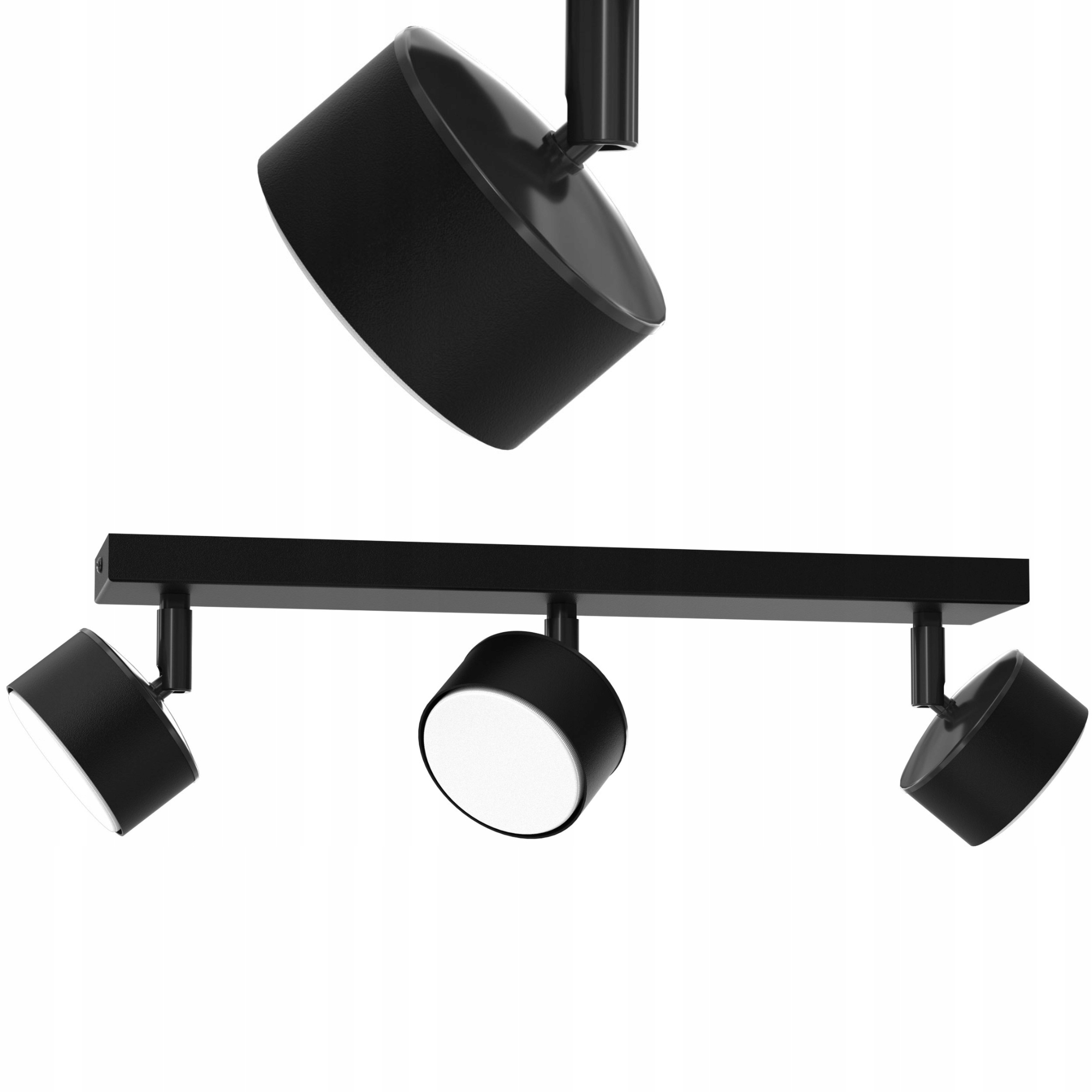 Stropní Svítidlo Stropní Led Reflektor Černý GX53 Polská Moderní Lampa 3-BODOVÁ