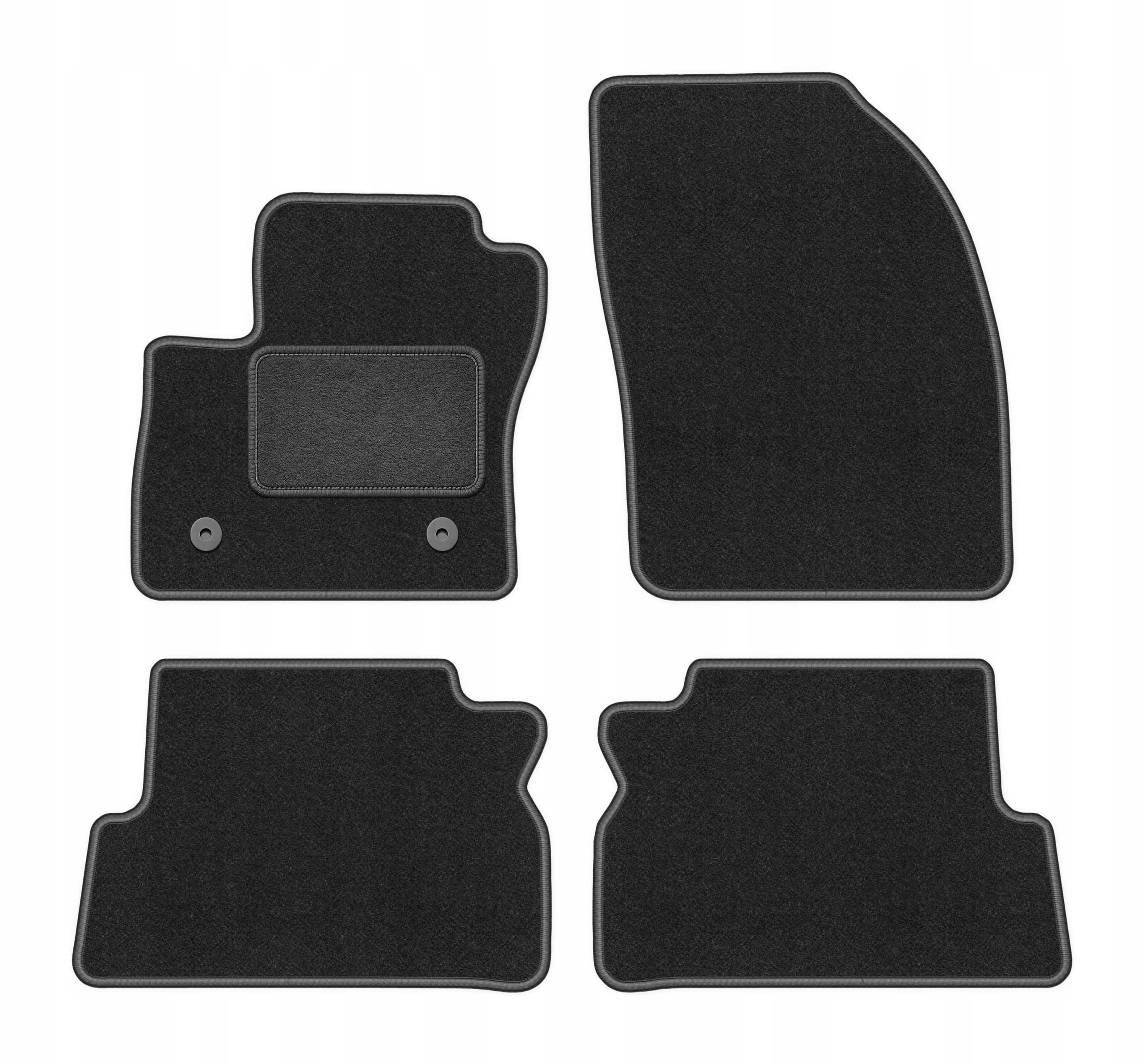 Dywaniki welurowe do Ford C-max MK2 2011-2015 komplet Lux grafit 4 szt.