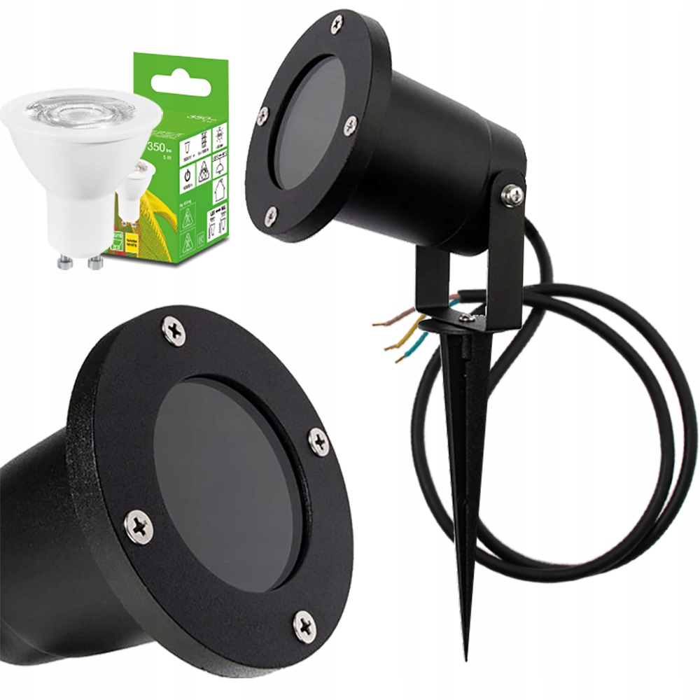 

Lampa Ogrodowa Reflektor Przewód 1m GU10 5W Led