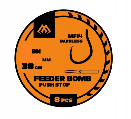 Mikado Przypon Feeder Bomb MF14 Push Stop 38CM 12 Hak Bez Zadziora