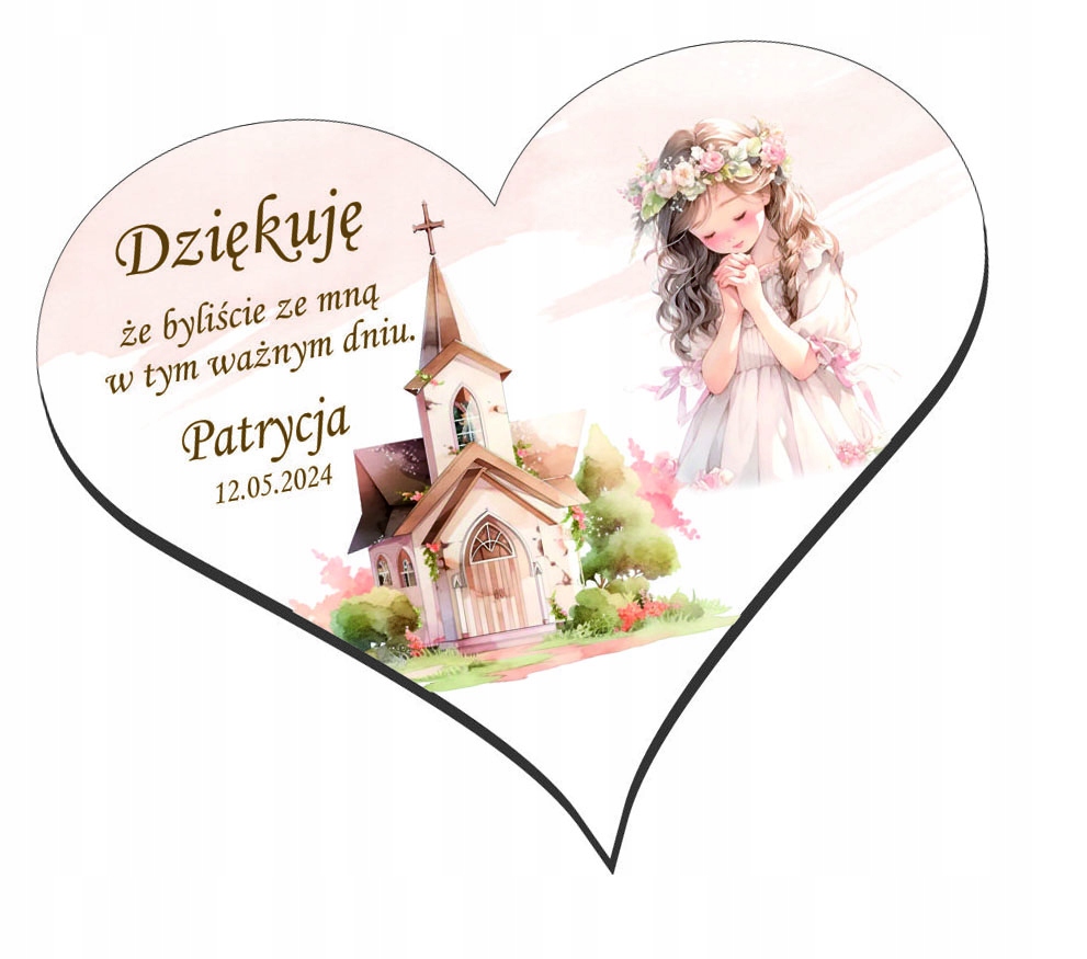 Podziękowania dla gości na Komunię MAGNES Personalizowany Prezent Upominek Stan opakowania oryginalne