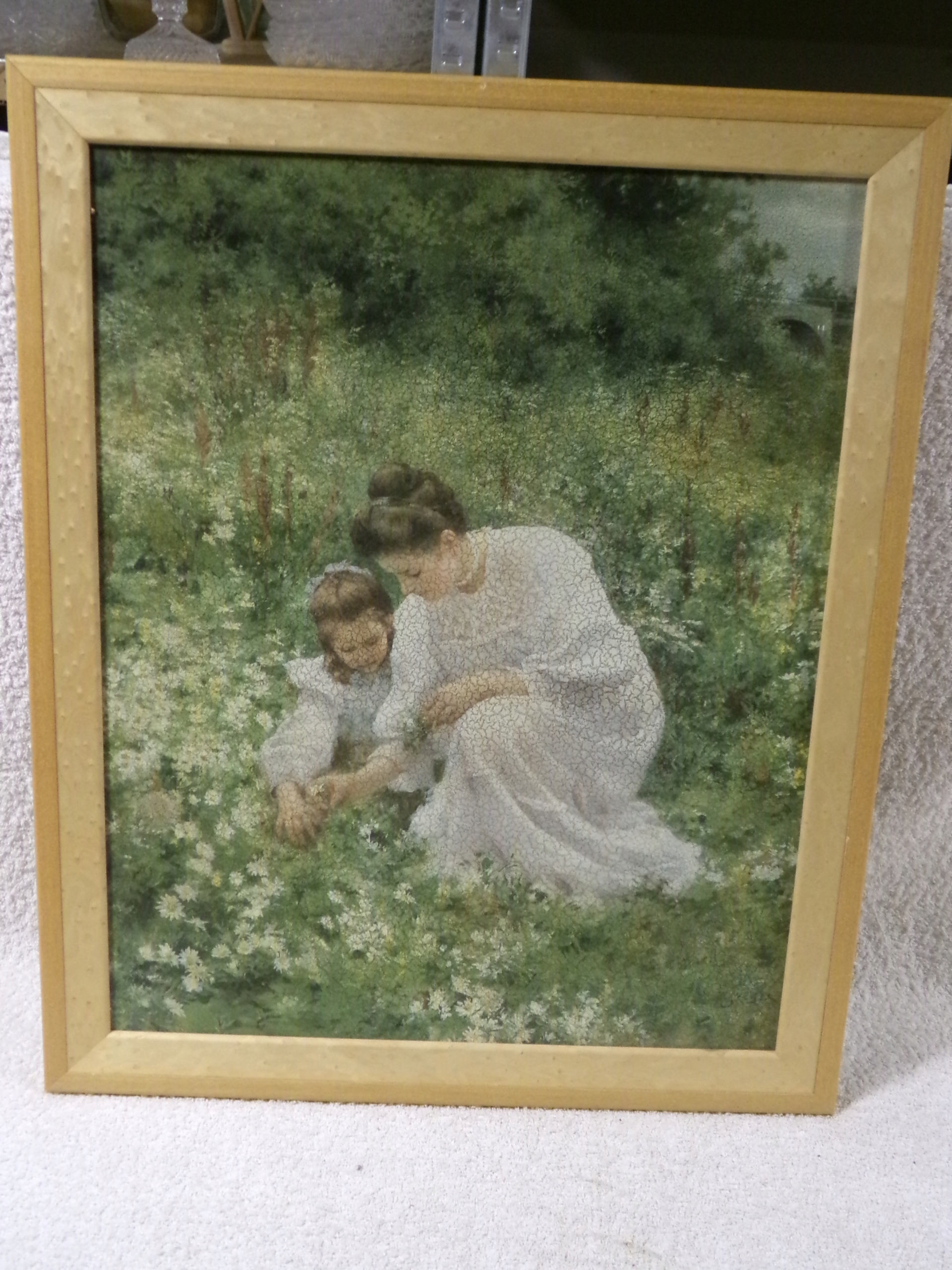 PIĘKNY OBRAZ REPRINT Z DREWNIANĄ RAMĄ