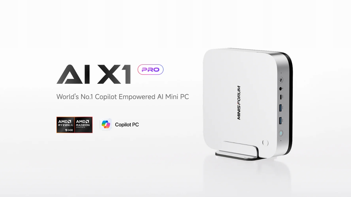 Mini komputer PC AI X1 Pro 96GB 2TB Ryzen AI 9 HX 370 890M