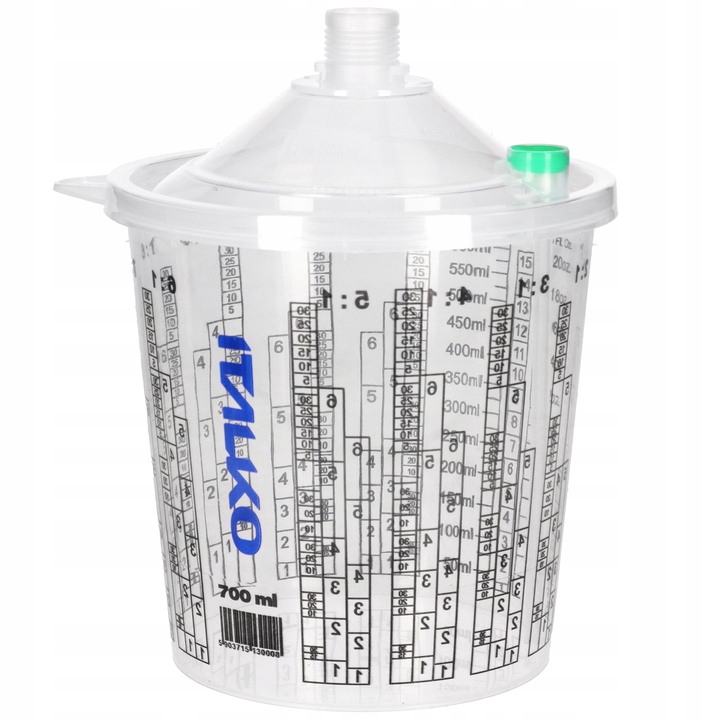 Kubek Lakierniczy 700ML Z Podziałką Przykrywka Z Sitkiem 190um