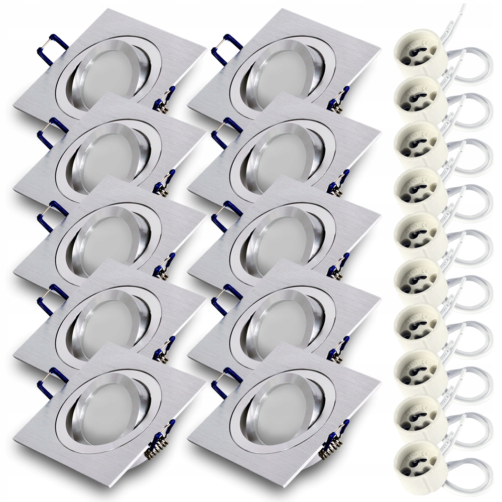 

10x Oprawa halogen Odlew Alu Led GU10 7W 3000K