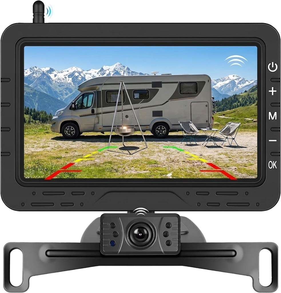 Sada Couvací Kamera s 4.3" LCD monitorem IP67 Ips Noční vidění Široký úhel