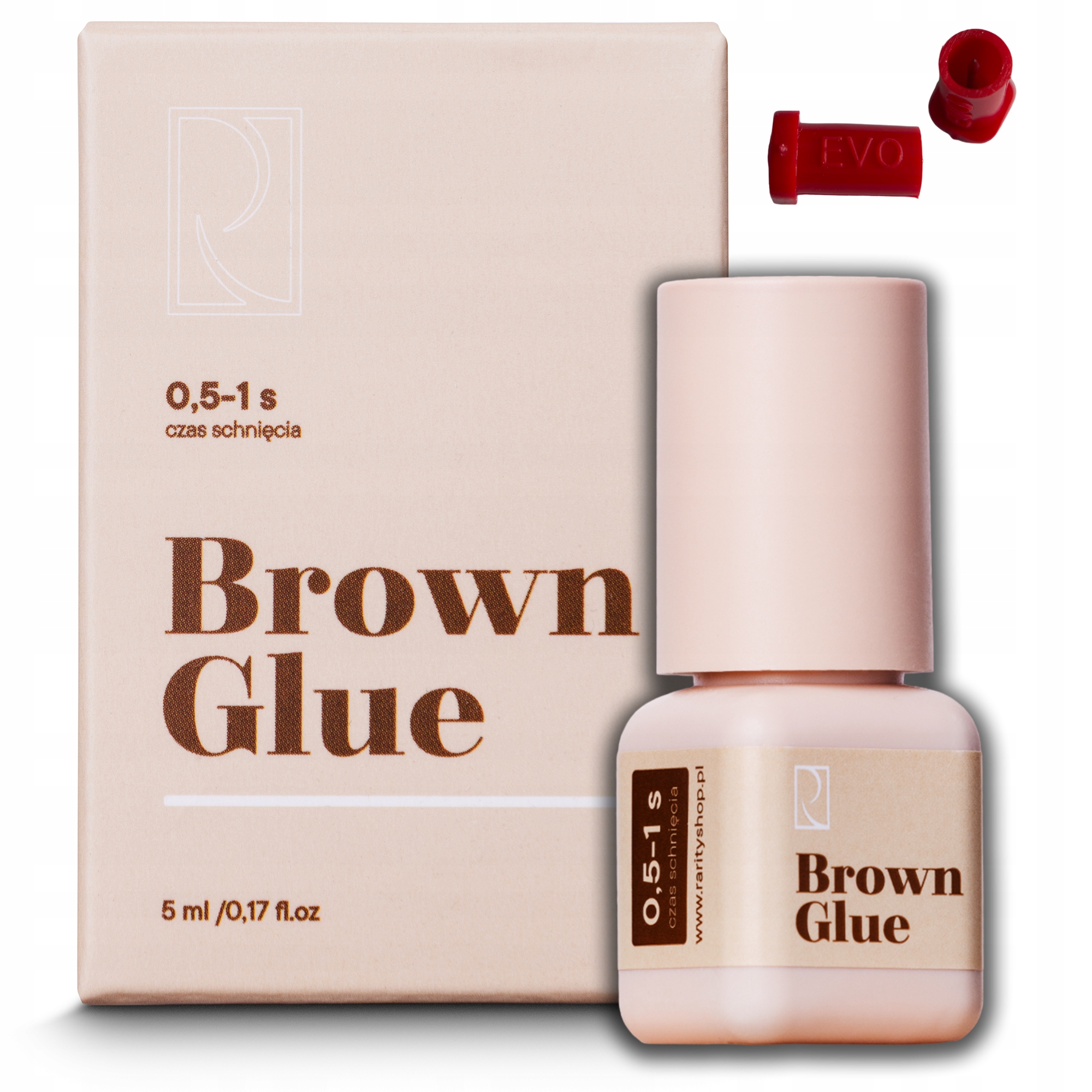 Lepidlo na řasy Doba schnutí 0.5-1 Sekundy Větší Kontrola Brown 5 ml