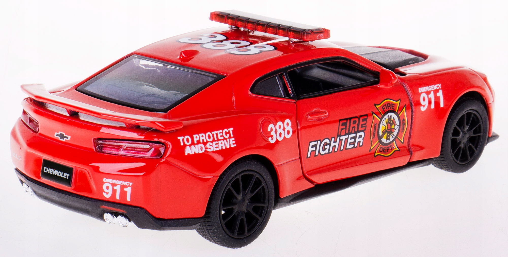 CAMARO ZL1 STRAŻ 388 MODEL METAL 1:38 KINSMART Marka Kinsmart