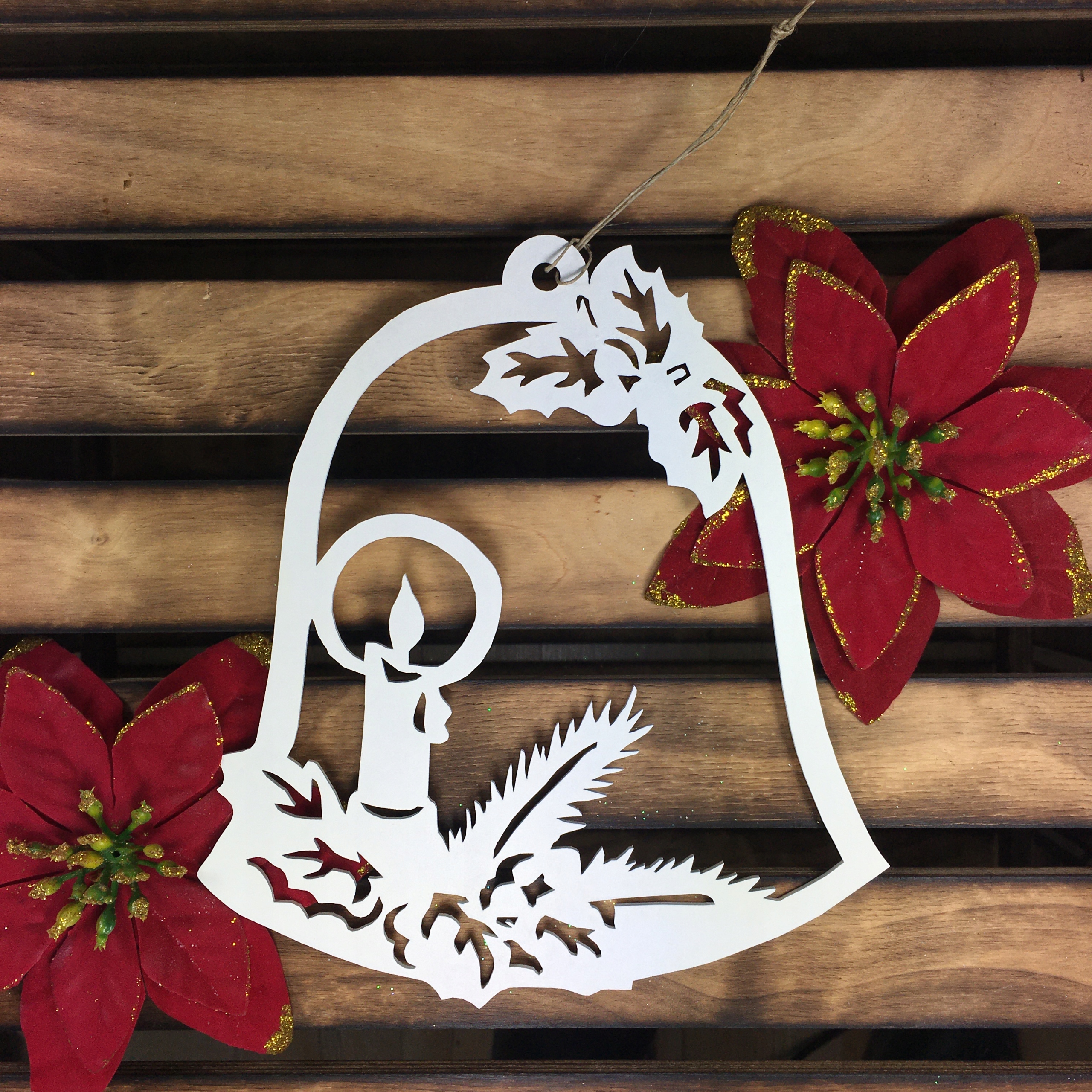 PIĘKNA ZAWIESZKA DZWONEK BOŻE NARODZENIE 39CM