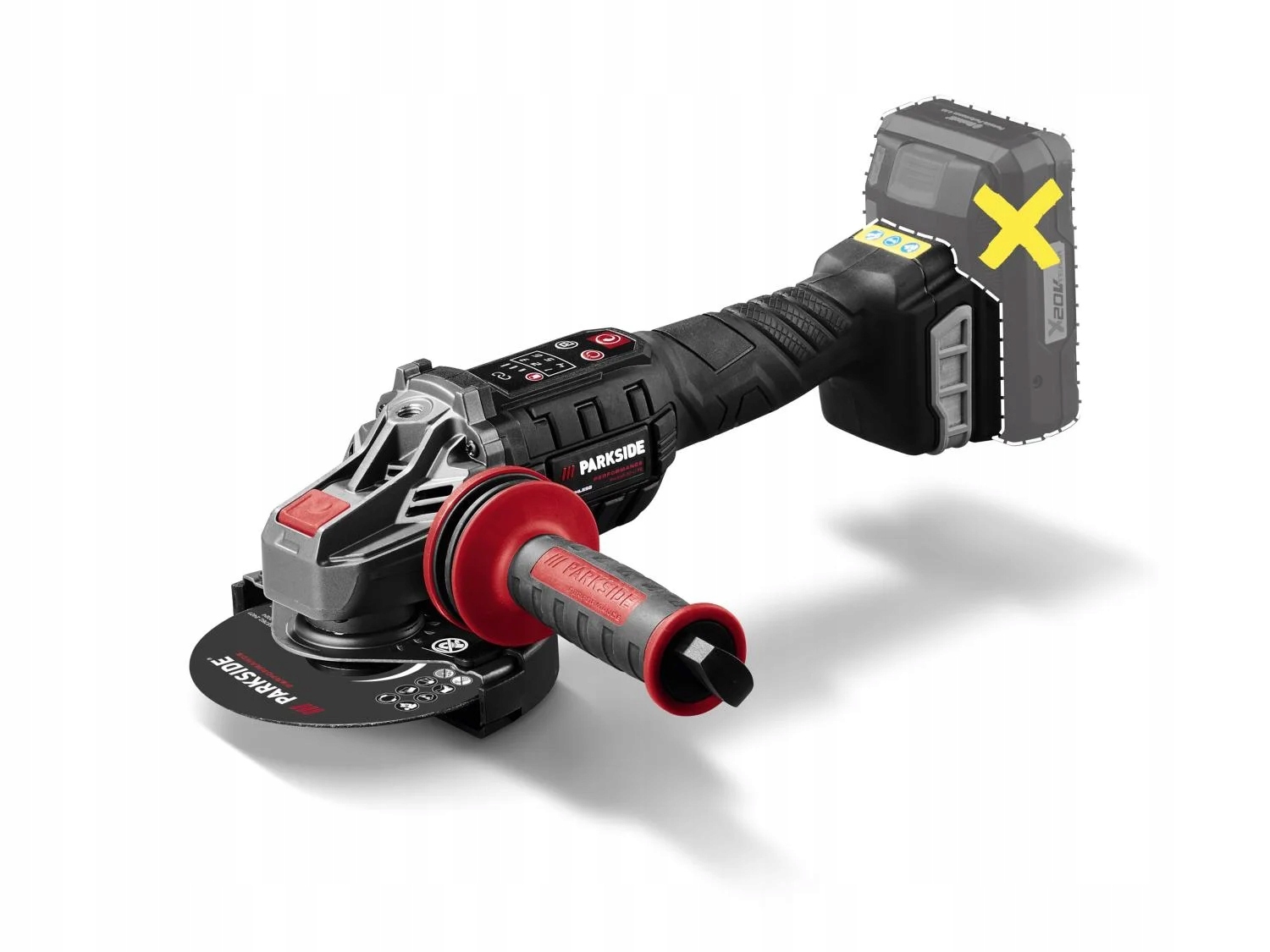 Akumulatorowa szlifierka kątowa Parkside Performance Pwsap 20-Li F6