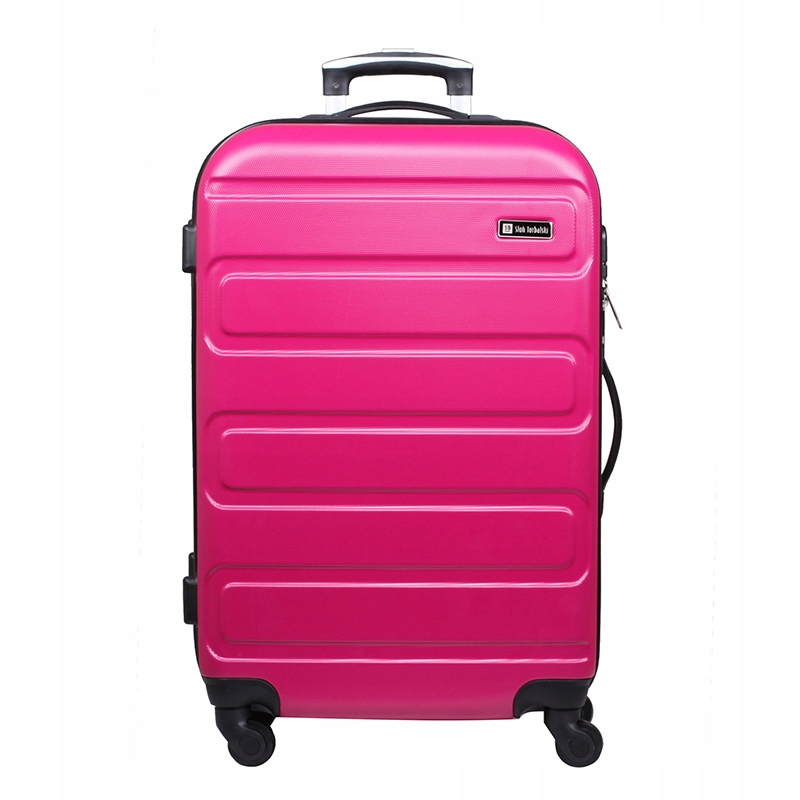 Středně tvrdý kufr na kolečkách Słoń Torbalski 64 cm růžový, lehký, Abs