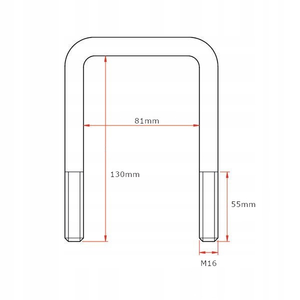Cybant jarzmo obejma M16 80x130 podkładka nakrętka Producent części Aquarius