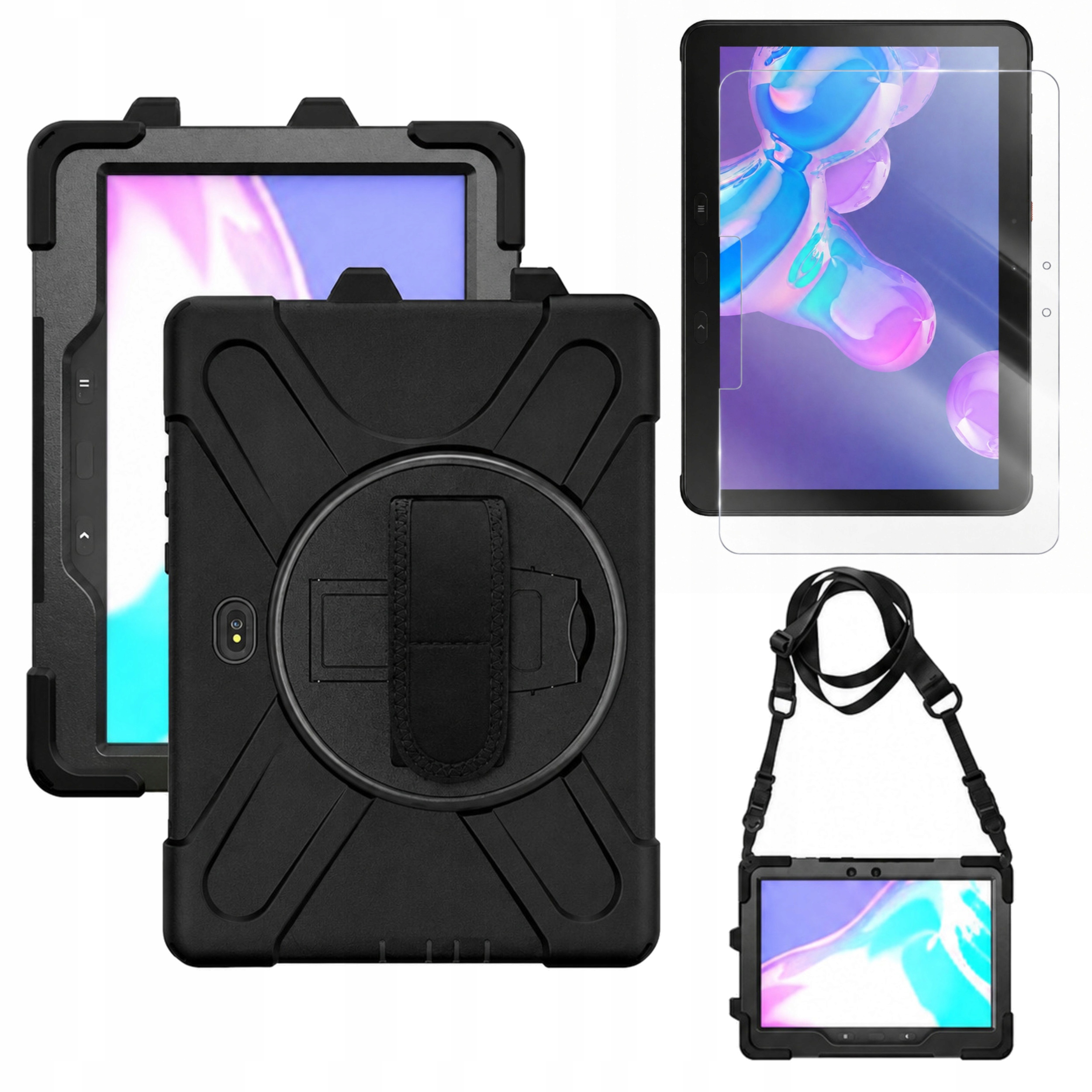 Etui do Samsung Galaxy Tab Active Pro Active 4 Pro czarne Solid 360 I Szkło