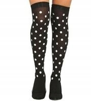 

Zakolanówki Podkolanówki Czarne W Białe Kropki