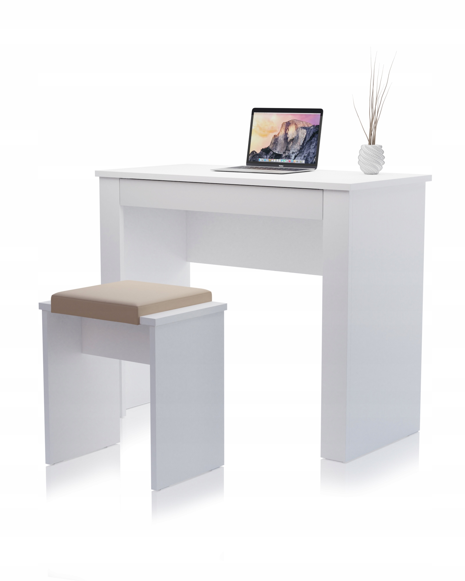 Стілець простий стілець сидіння для туалетного столика Білий висота меблів 48 см