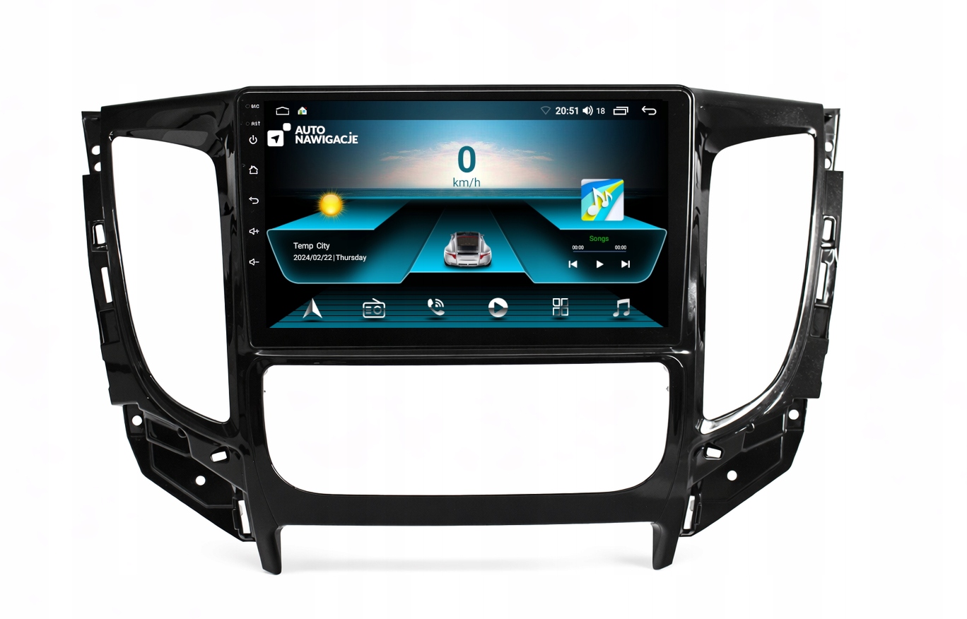 Radio Nawigacja Mitsubishi L200 2015-2020 Android Carplay