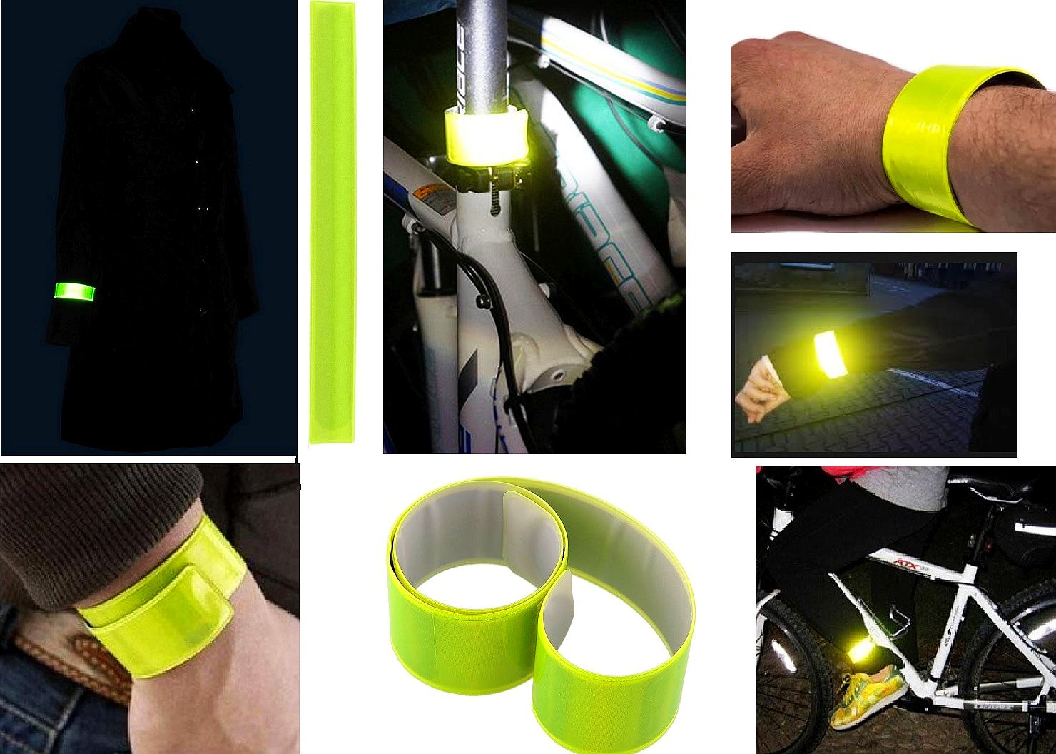 OPASKA ODBLASKOWA SAMOZACISKOWA OSTRZEGAWCZA REGULOWANA MOCNY ODBLASK 40cm Stan opakowania oryginalne