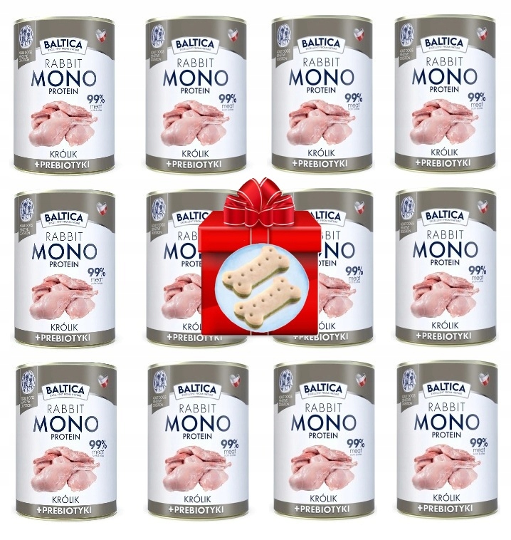 Baltica monobiałkowa karma z prebiotykami Królik nutraceutic 12x400g