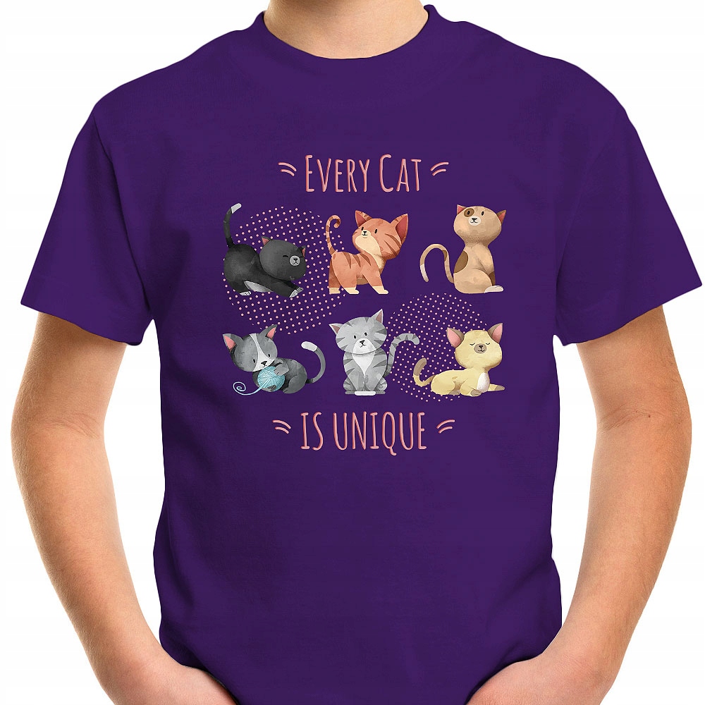 T-SHIRT KOSZULKA DLA DZIECKA KOTY KOTKI 140 SUPER JAKOŚĆ