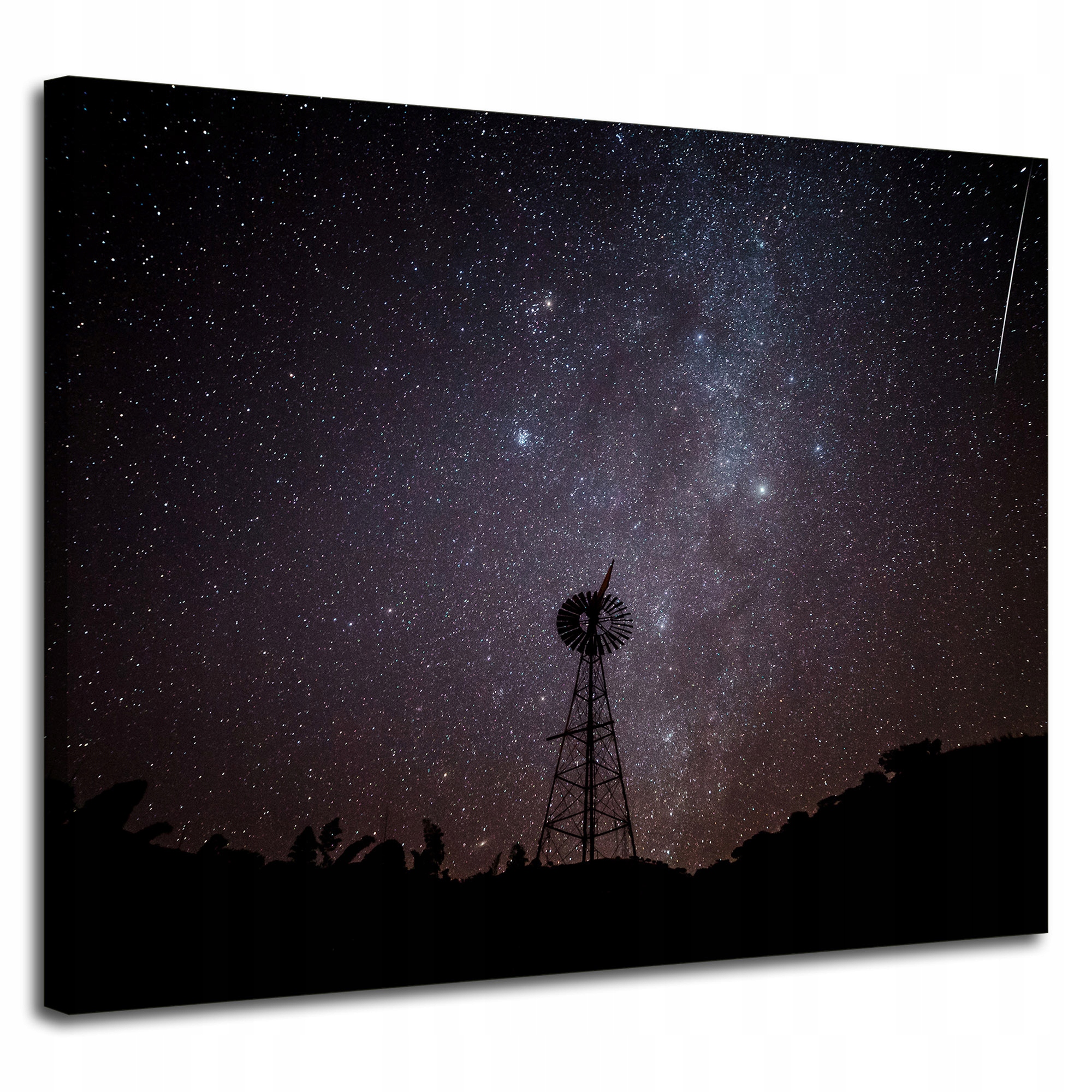 Obraz Canvas Vesmír Větrný mlýn na pozadí hvězd 100x80